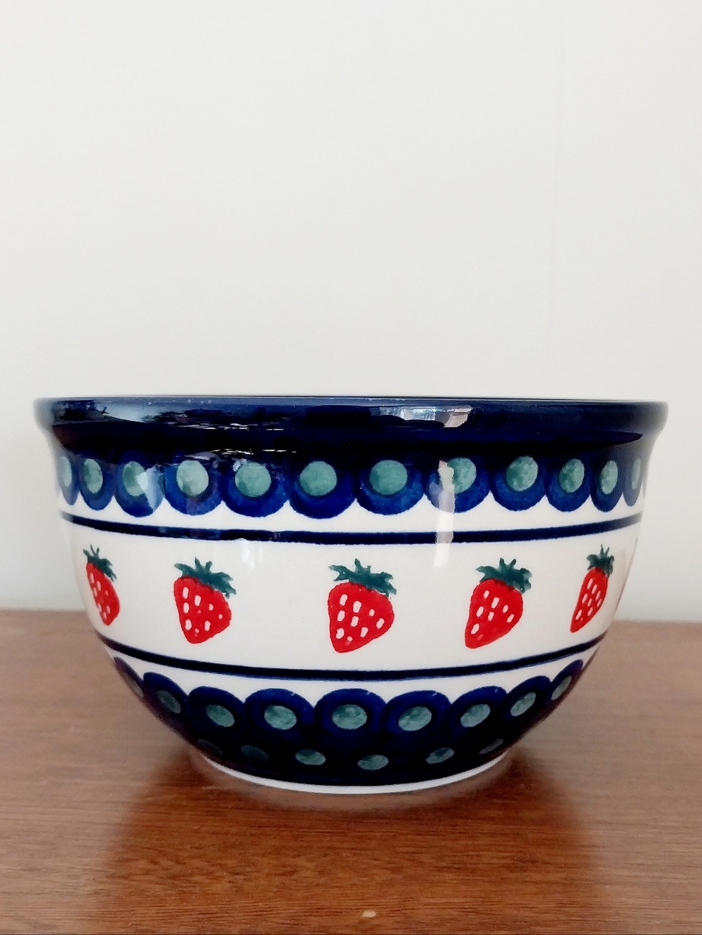 Polish Pottery Strawberry Bowl - Picture 2 of 5